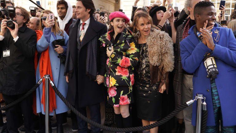 In 'Emily in Paris,' Patricia Field Pays Homage to Carrie Bradshaw and Audrey Hepburn Through Costume