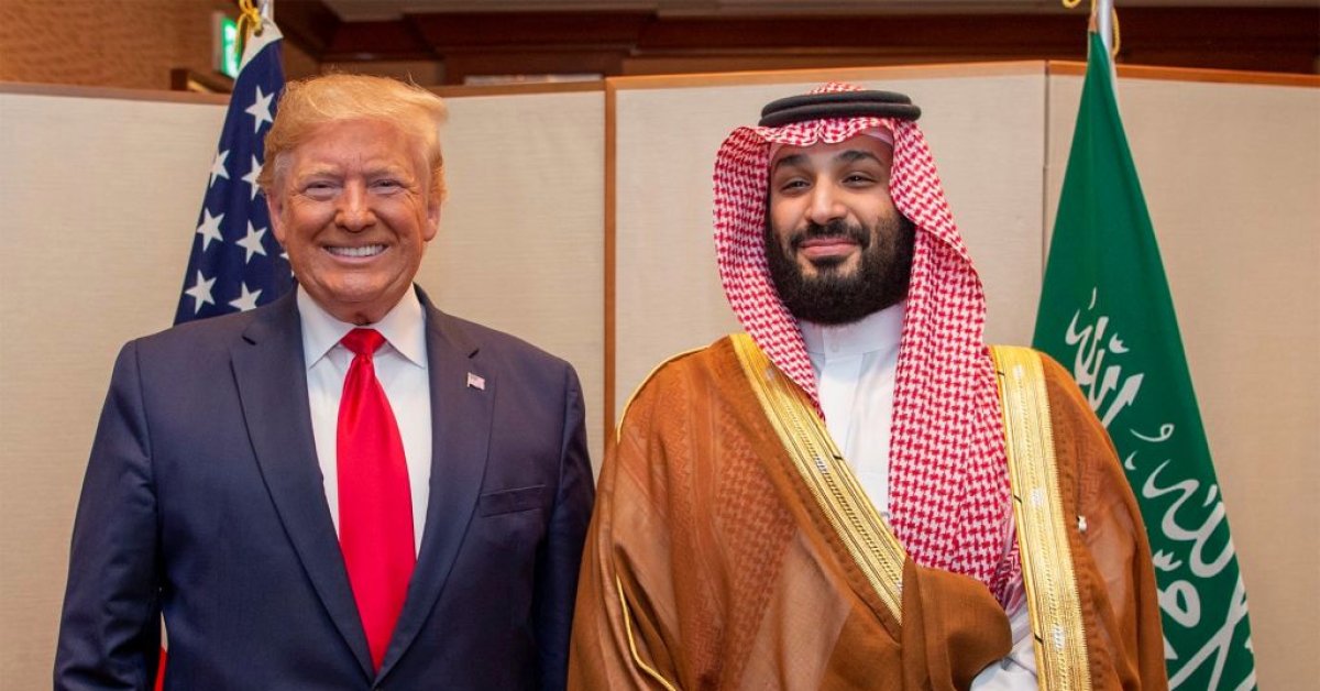 U.S. President, Donald Trump meets Crown Prince of Saudi Arabia, Mohammad Bin Salman Al Saud on the sidelines of the second day of the G20 Summit in Osaka, Japan, on June 29, 2019.