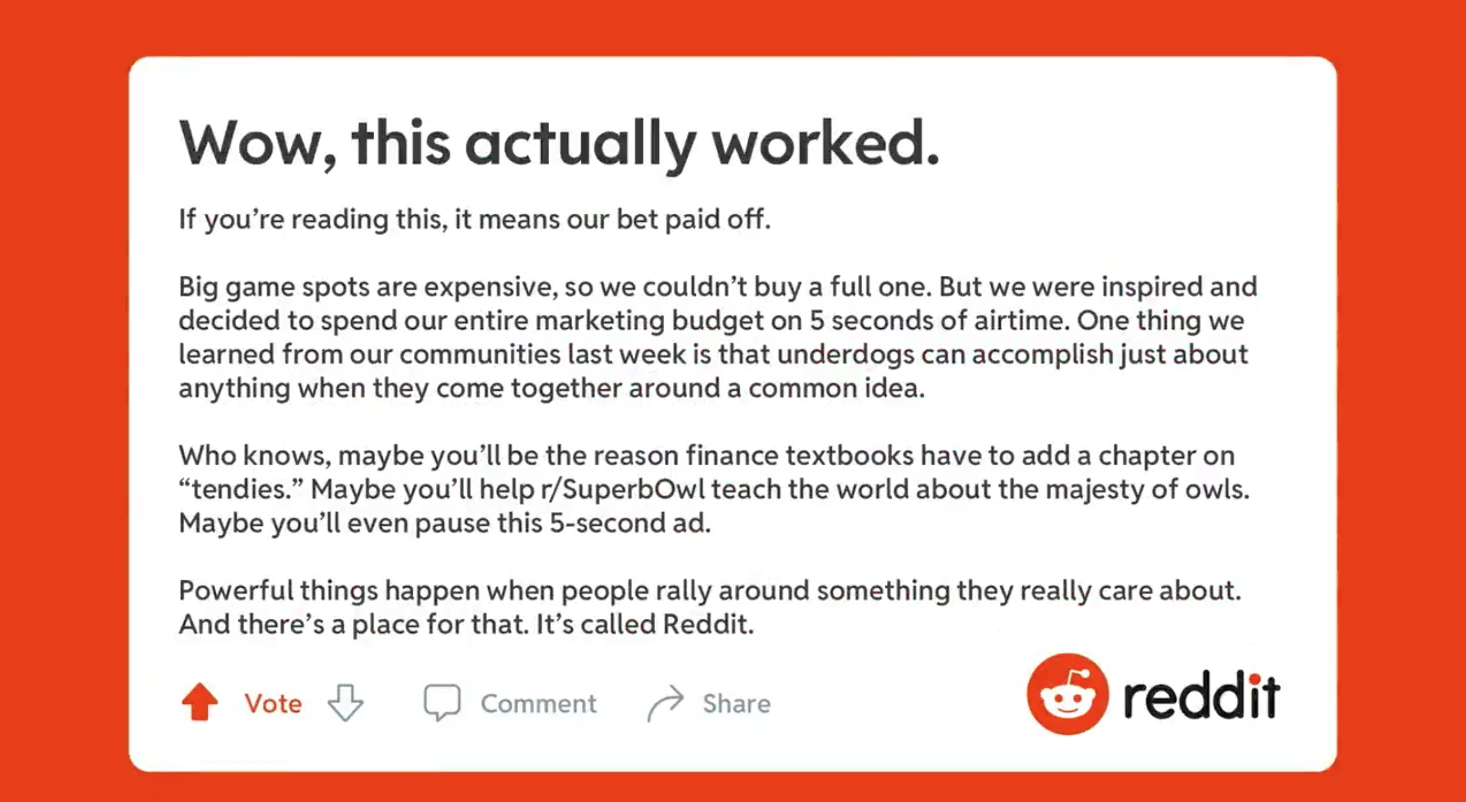 Reddit bought a 5-second Super Bowl ad honoring 'underdogs' involved in GameStop trading frenzy