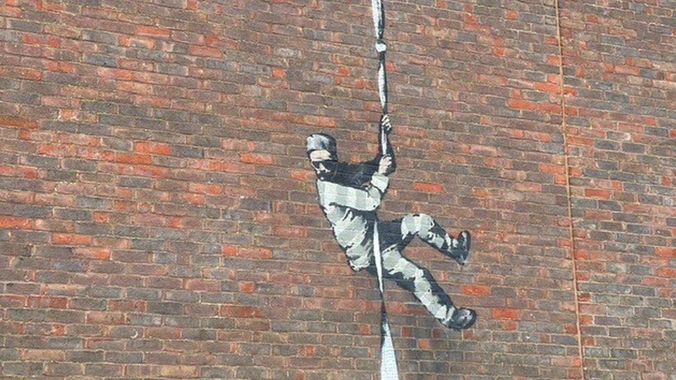 Banksy confirms escaping prisoner artwork at Reading Prison