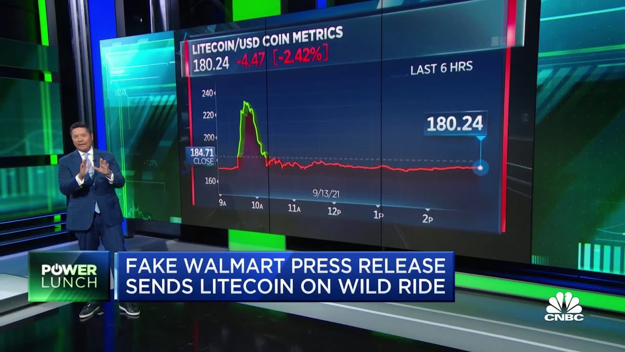 Fake Walmart press release says it will accept litecoin, sending the crypto higher