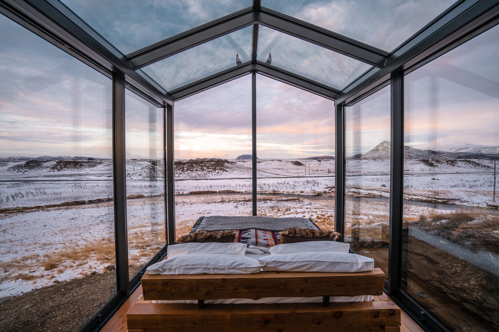 This Tiny Glass Cabin in Remote Iceland Takes Stargazing to the Next Level