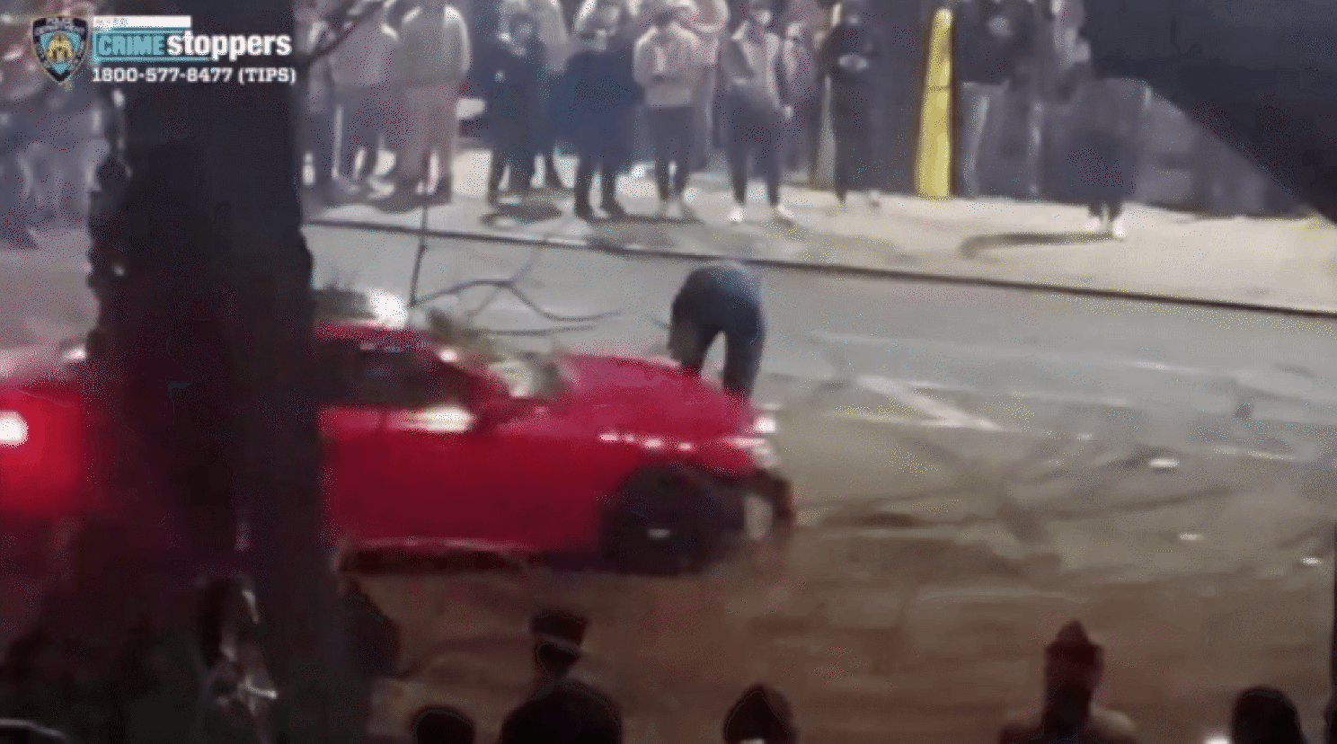 Driver runs over man while doing donuts in Manhattan, video shows