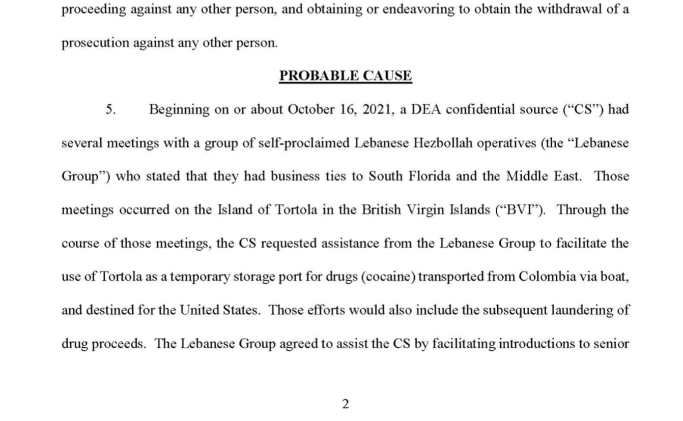 Premier of British Virgin Islands, port director charged in Miami in cocaine smuggling scheme