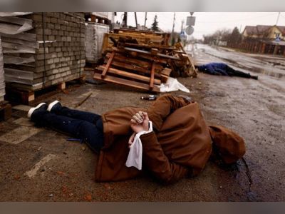 Bodies of 'executed people' strewn across street in Bucha as Ukraine accuses Russia of war crimes