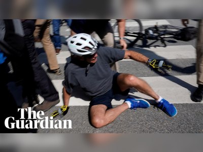 ‘I’m good’: Biden falls off bike during Delaware ride with first lady