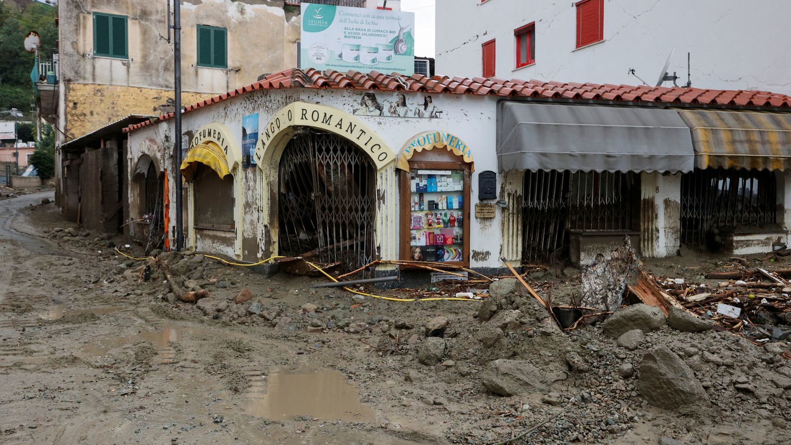 Landslide rips through Italian holiday island Ischia leaving dozens cut off