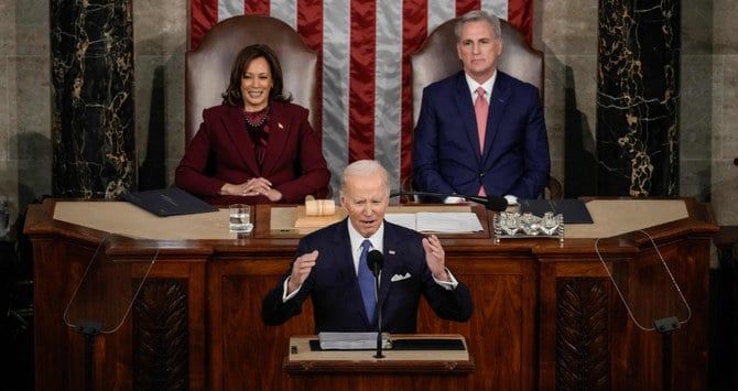 Biden says in State of Union that US is ‘unbowed, unbroken’